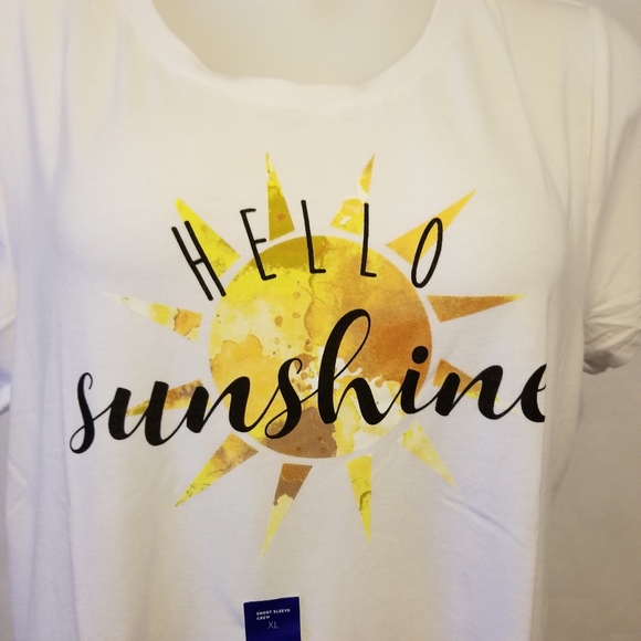 Apt. 9 Tops - NWT, APT 9 Graphics T,short sleeve crew,sunshine